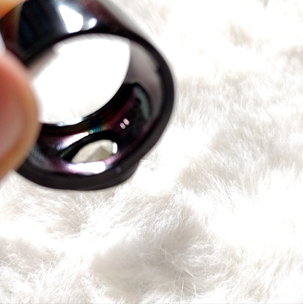Stainless Steel Black and Green Gothic Statement Ring - Picture 11 of 11